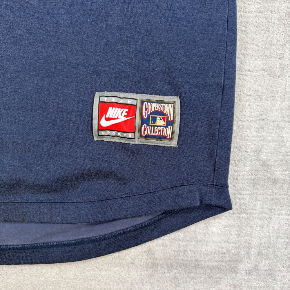 Detroit Tigers Shirt Mens Large Blue Jersey Tee Nike Cooperstown Collection - Picture 2 of 11